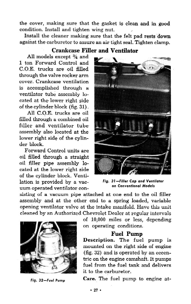 1953 Chevrolet Trucks Operators Manual Page 1
